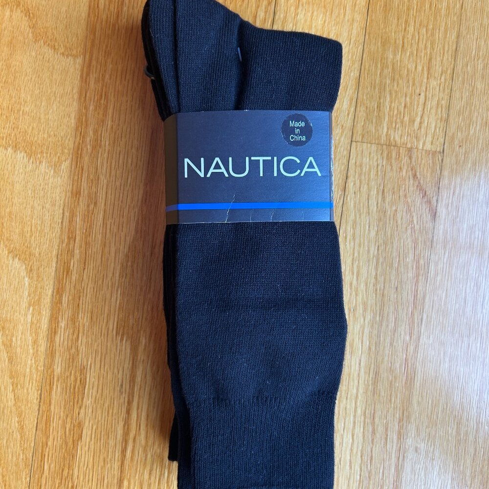Men's Nautica Dress Crew Socks - Black